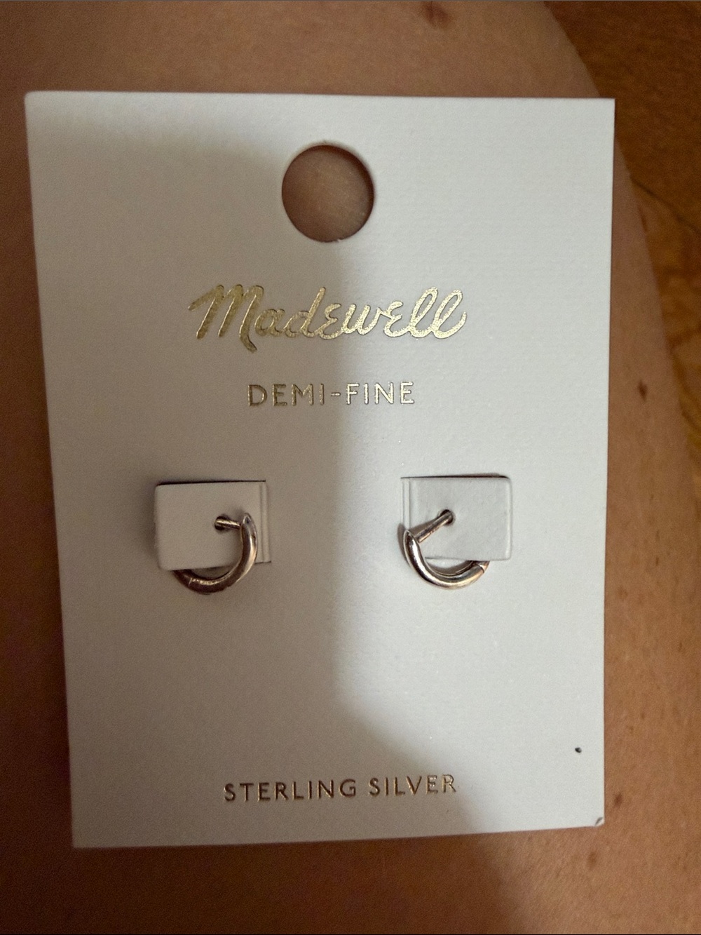 Madewell Sterling Silver Double Hoop Studs - Silver